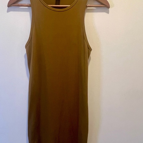 FOREVER 21 Women Mustard Brown Solid Bodycon Dress Size Large - Picture 4 of 10